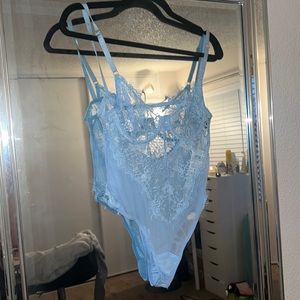 Baby blue lacy bodysuit